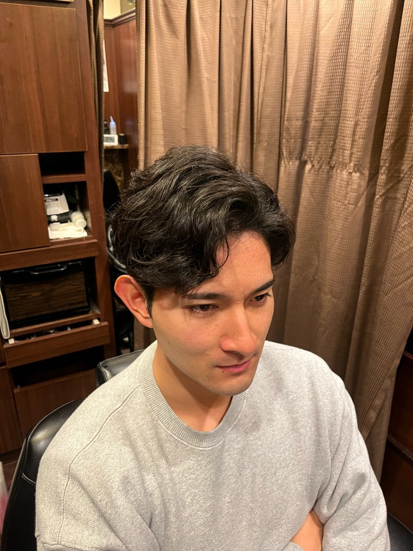 パーマ メンズ ヒロ銀座川崎 志田健介のヘアスタイル