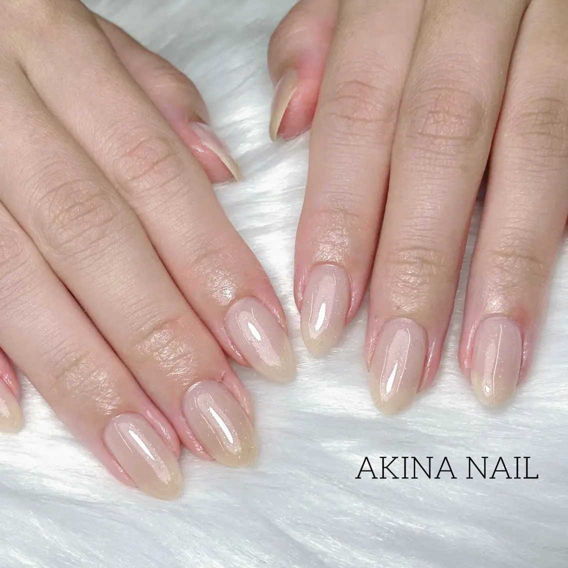 ミディアム ハンドネイル ハンドケア Akina Nail 亀戸のネイルデザイン
