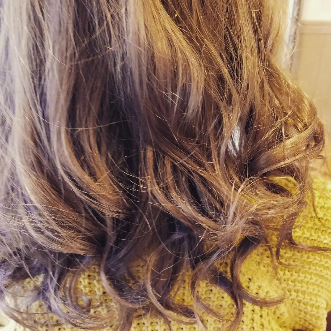 セミロング カラー パーマ アディクシーカラー バレイヤージュ イルミナカラー 外国人風カラー レイヤーカット spa hair  ark 富井直美のヘアスタイル