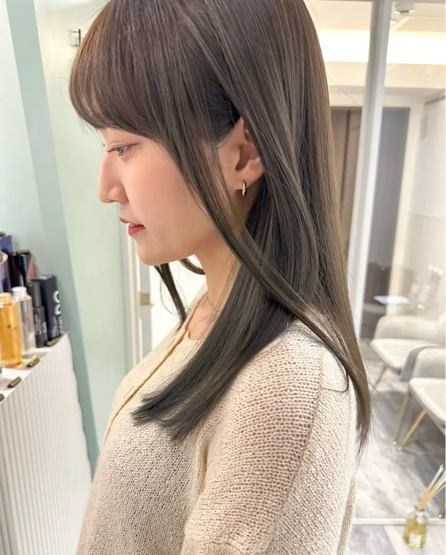 抜群透明感カラー✨ブリーチなしダブルカラー！の写真