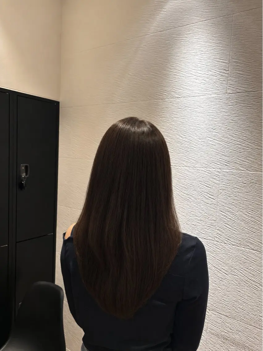 ロング カラー 透明感カラー グレージュ ヘアカラー airi /パーマ/カラーのヘアスタイル