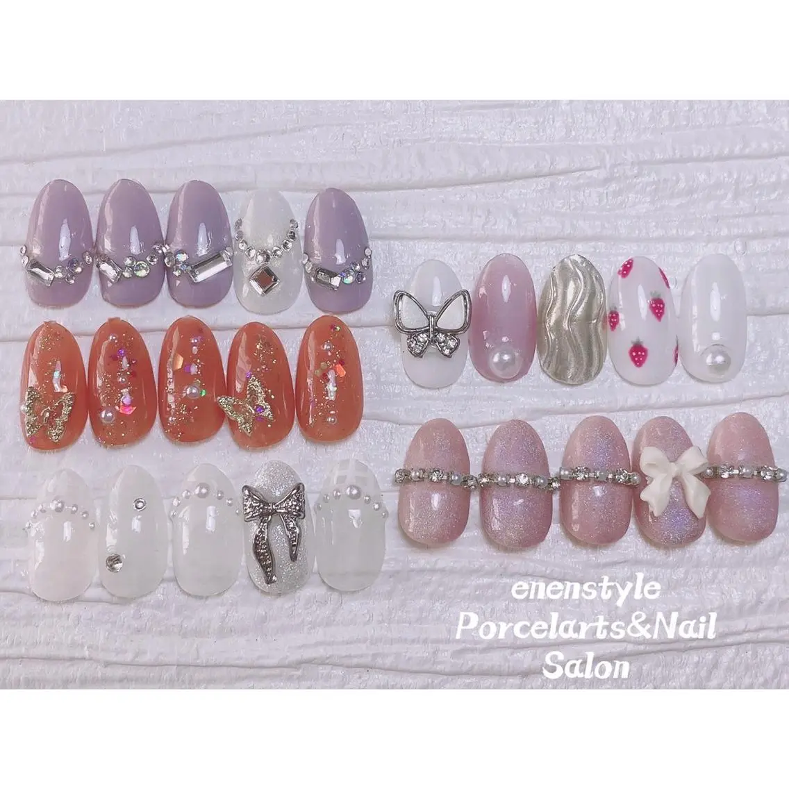 ミディアム ネイル 🐾enen style 🐾のネイルデザイン
