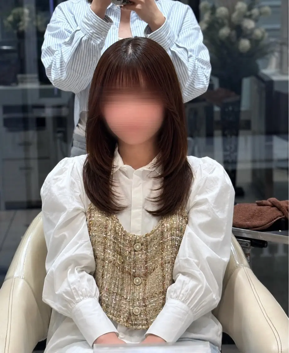 セミロング カット 縮毛矯正 髪質改善縮毛矯正 /レイヤー🌙ゆきのヘアスタイル