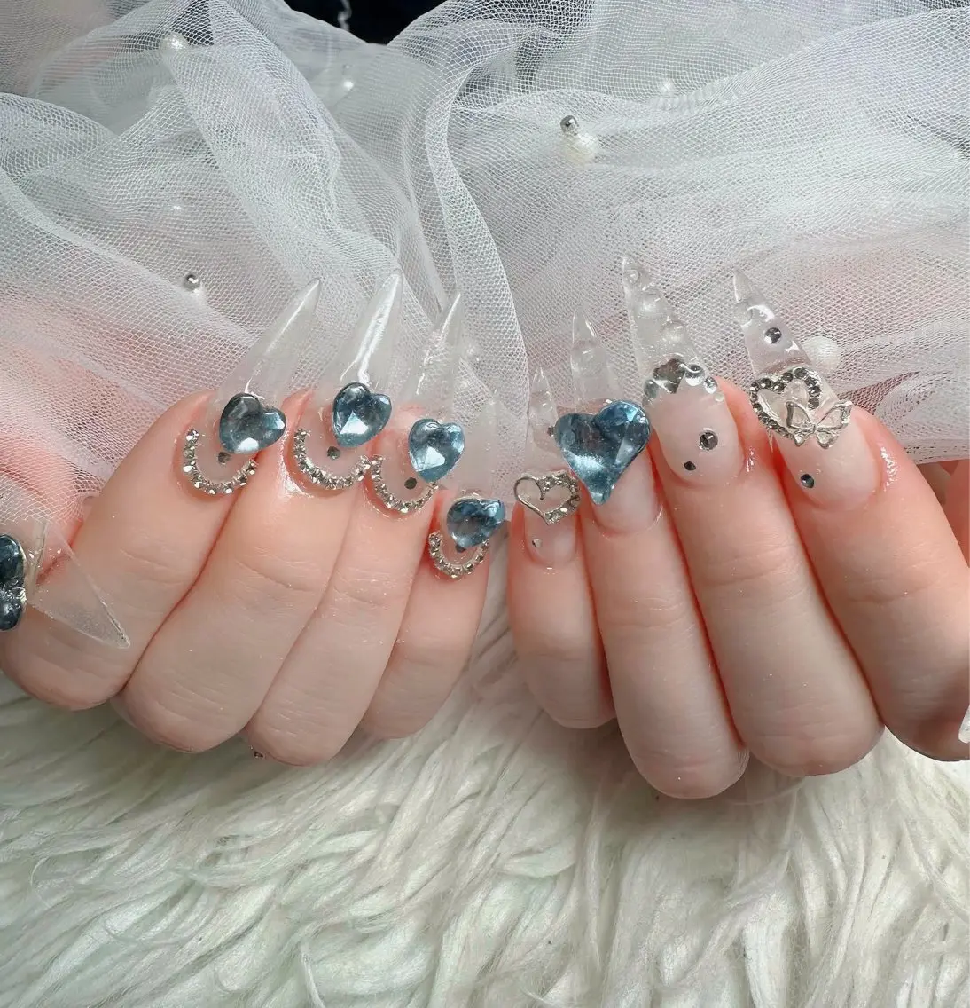 ネイル フットネイル フレンチネイル グラデーション 韓国ネイル ロングネイル ハンドネイル Hani Nail Salonのネイルデザイン