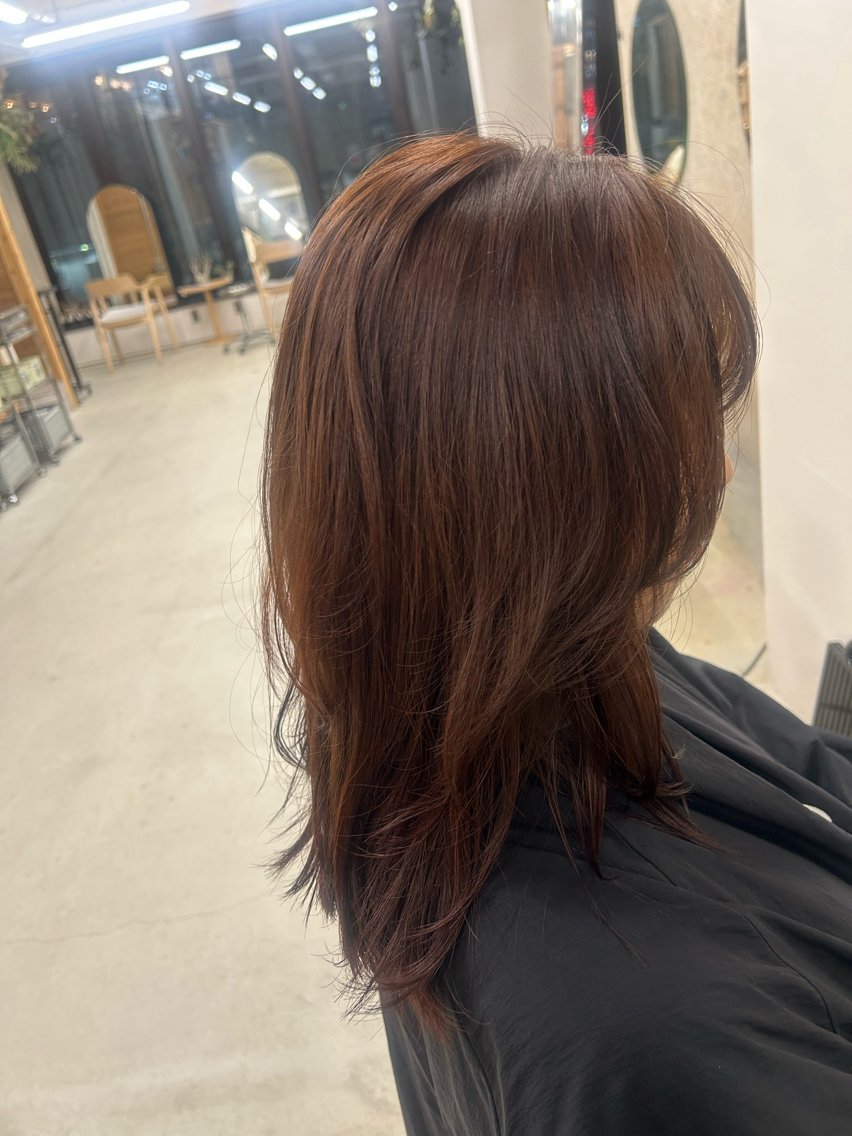 セミロング カラー ヘアカラー トリートメント SiLO Yukinaのヘアスタイル