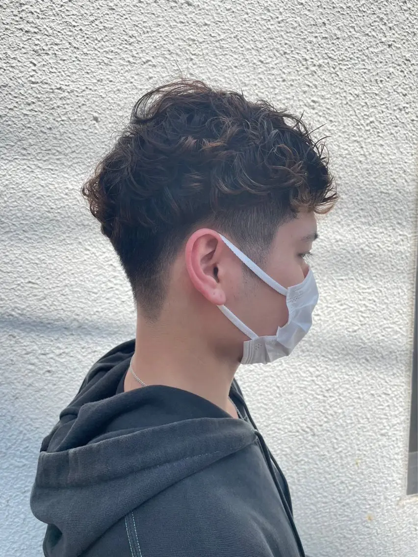 ショート パーマ メンズ カット パーマ 矢部 海斗のヘアスタイル
