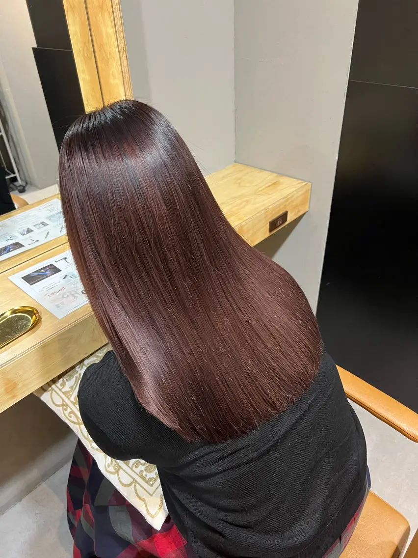 ロング カラー ダブルカラー ラベンダーカラー 神戸ボブ✂️ ioe三宮/田 伸佳のヘアスタイル
