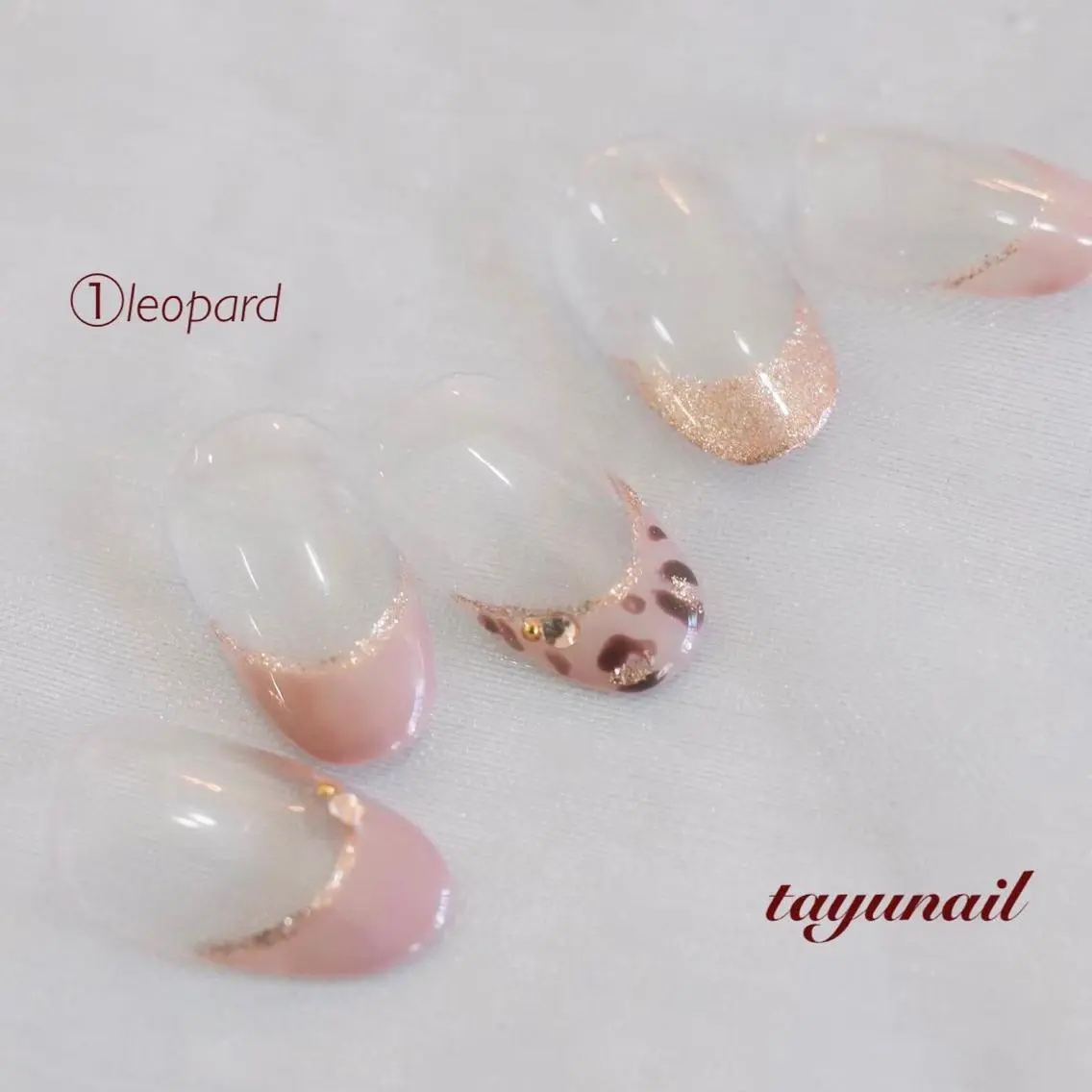 ネイル アニマル柄 アートネイル ブルー フットネイル フレンチネイル ネイルサロン 【たゆnail】のネイルデザイン