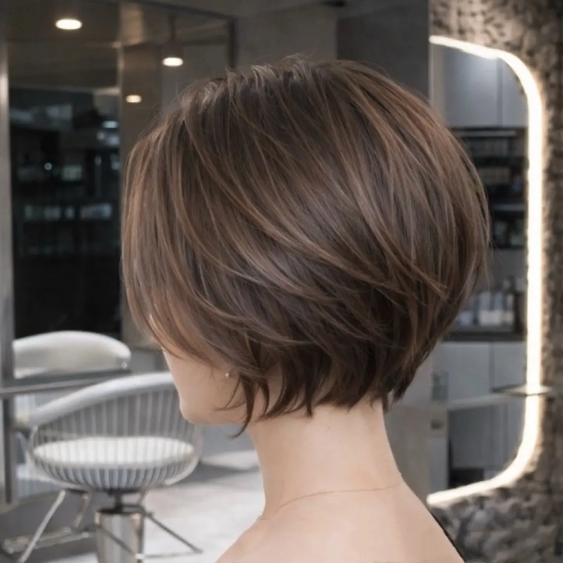 ショート カラー カット ヘアカラー トリートメント 《髪質改善✖️レイヤ ー🩶》ナオヤのヘアスタイル