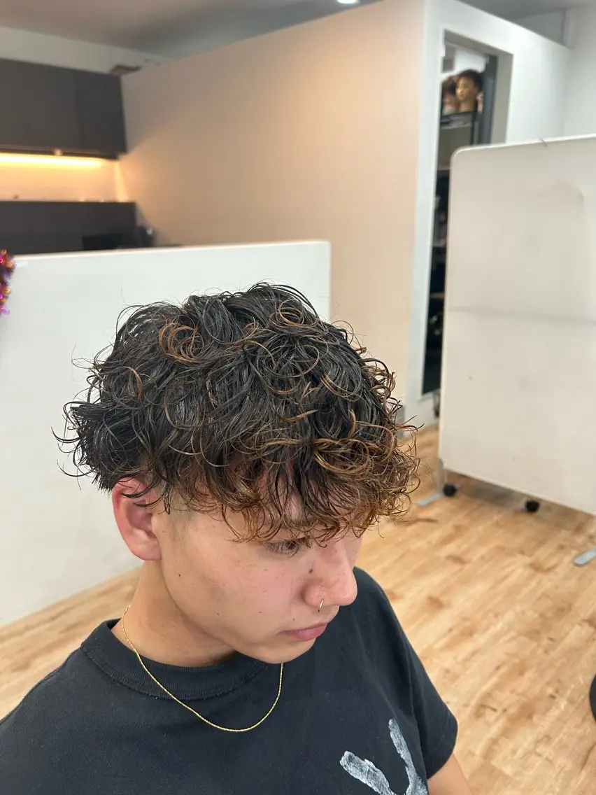 パーマ メンズ メンズパーマ little syotaroのヘアスタイル