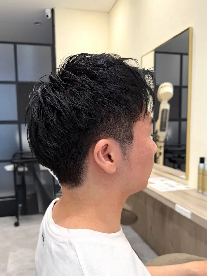 ショート メンズ マッシュ 学生（メンズ向け） 学生 ショートヘア カット ヘッドスパ 長沖彩加/メンズ/ ツイスパ/ハイライトのヘアスタイル