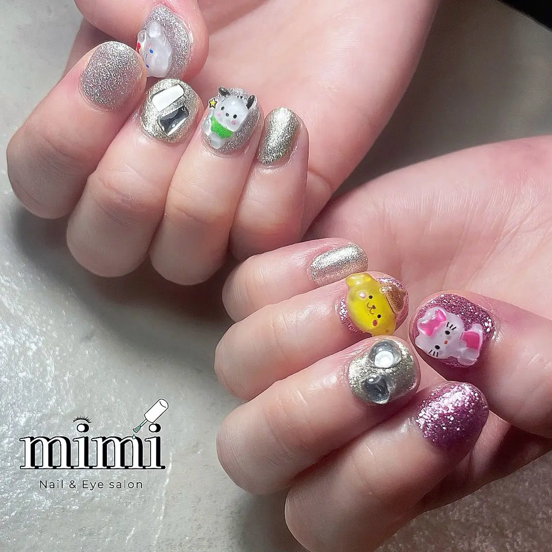 ネイル アートネイル キラキラネイル ラメ(グリッター) 夏ネイル Ruru nailのネイルデザイン