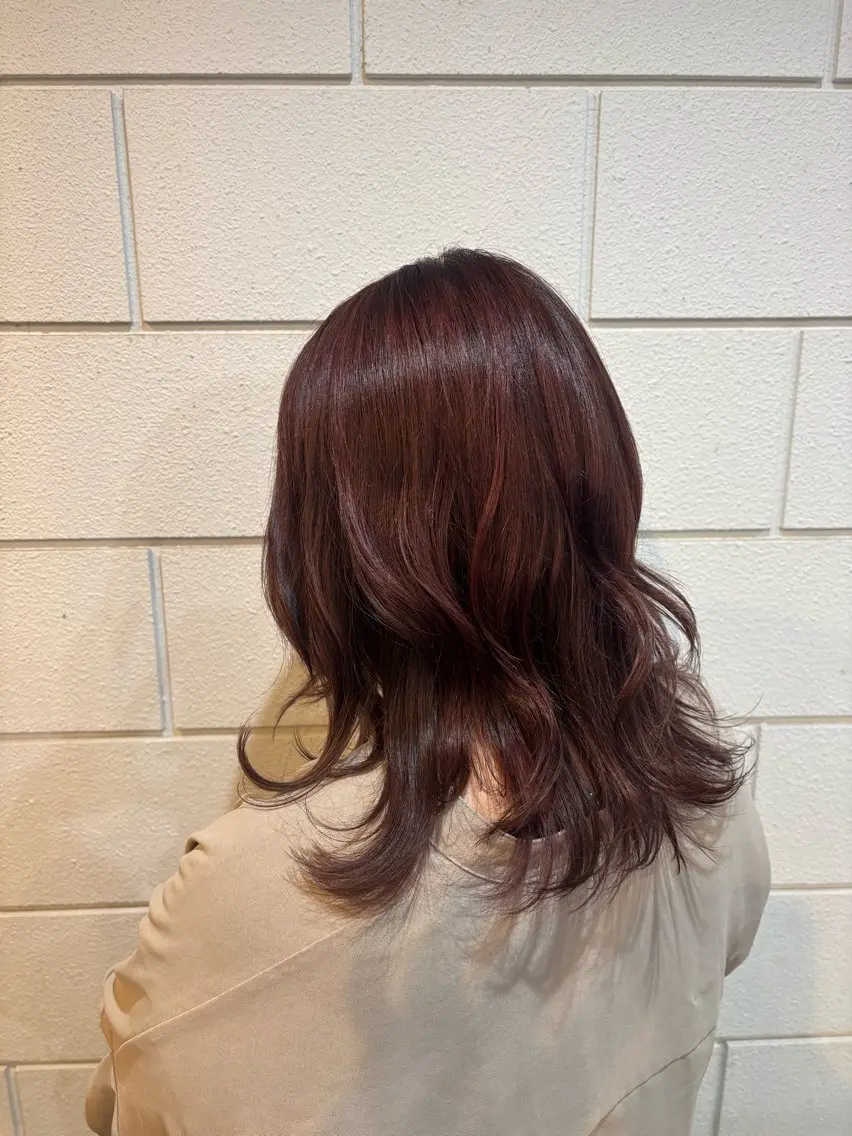 ミディアム カラー 平野 礼のヘアスタイル