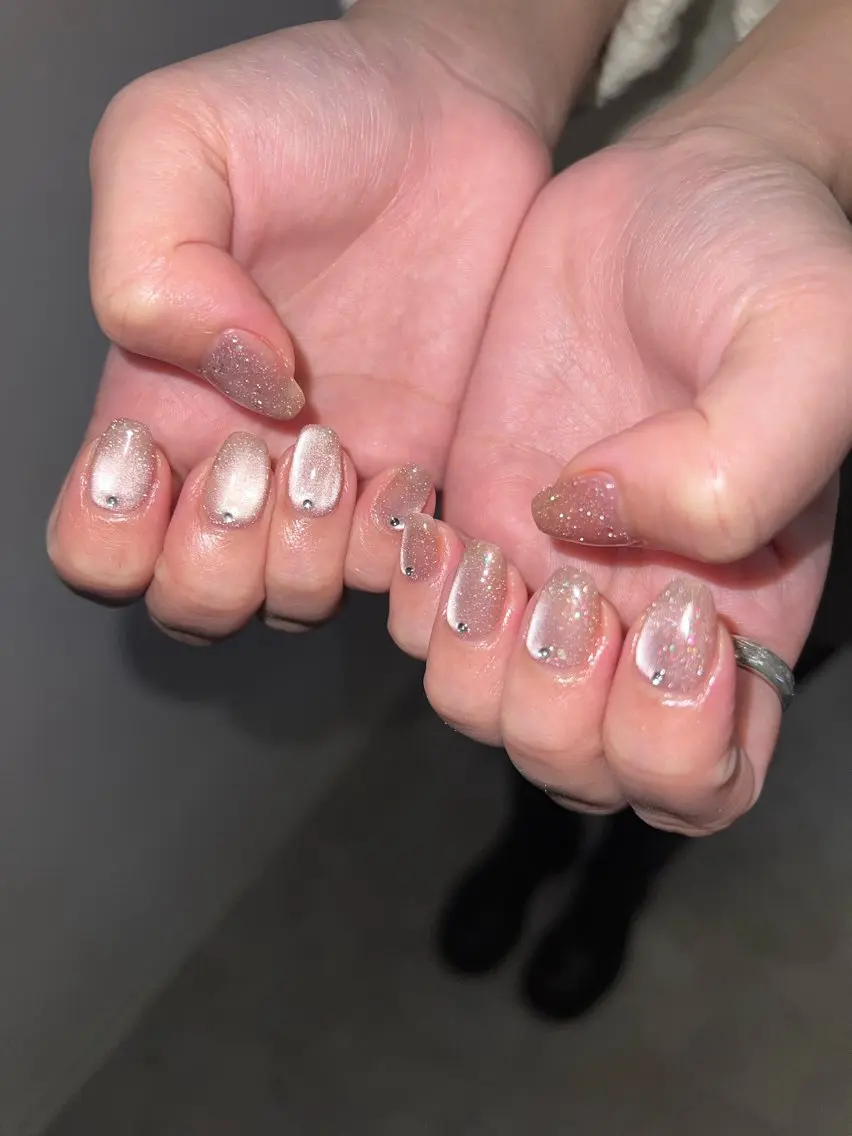 ネイル フラッシュネイル フレンチネイル ジェルネイル マグネットネイル ニュアンスネイル ハンドネイル ハンドケア Bana_ Nailのネイルデザイン