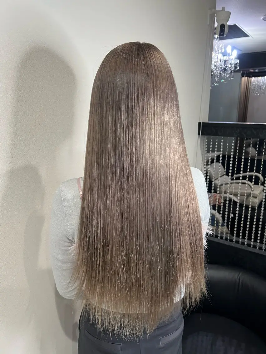 ロング カラー ブリーチ ケアカラー トリートメント ヘアカラー トリートメント YUDU🍊 germe/ジェルムのヘアスタイル
