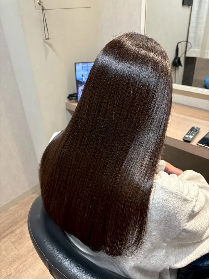 ロング 髪質改善 縮毛矯正 トリートメント カット 縮毛矯正 トリートメント ANDIAMO栄/ chisatoのヘアスタイル
