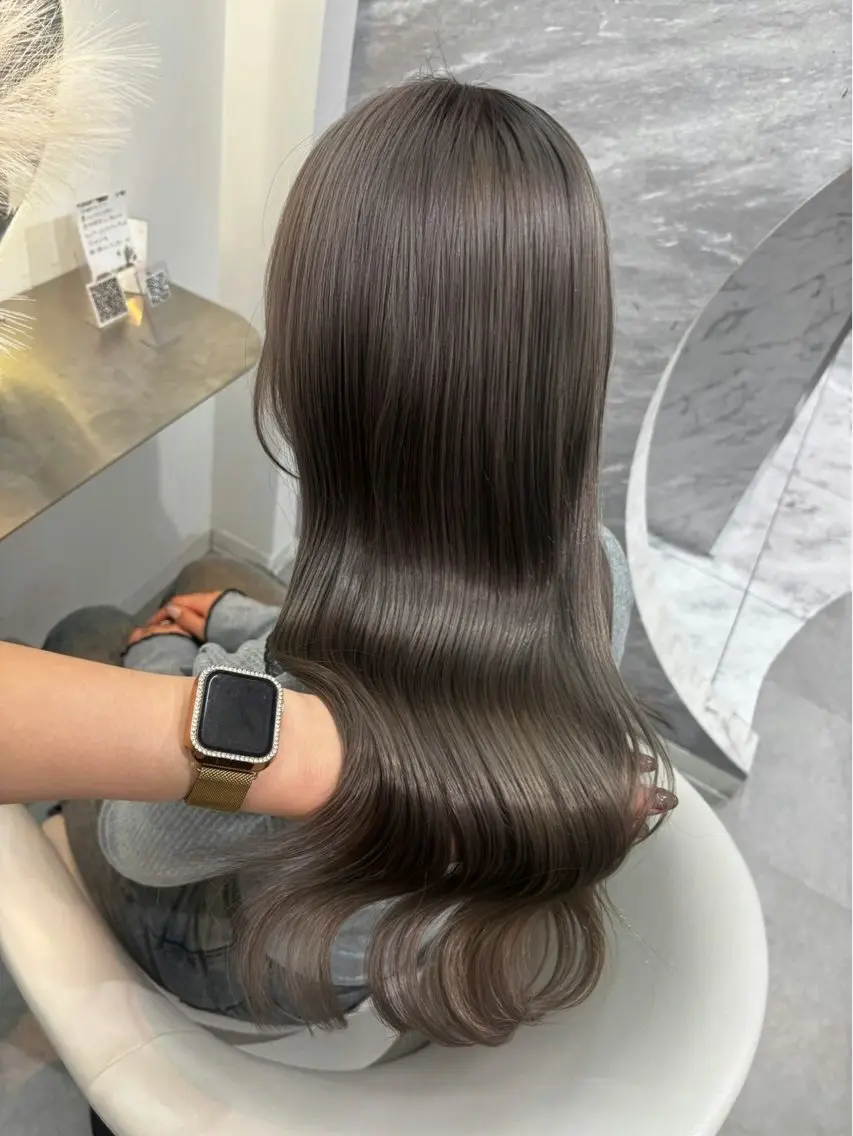 ロング カラー ヘアカラー トリートメント 💎あおい💎大宮 🦋ワンカラー🦋のヘアスタイル