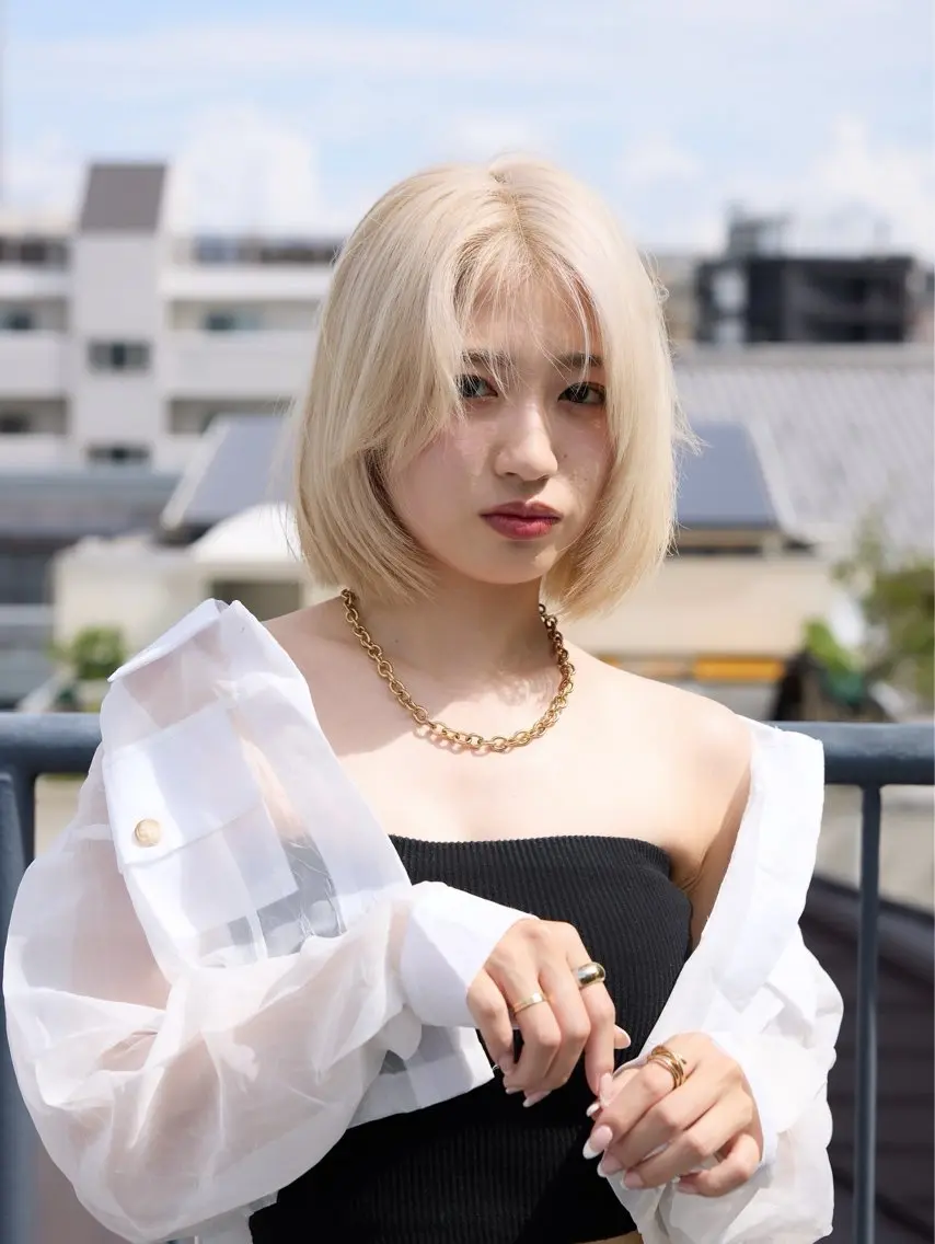 ミディアム カラー ハイトーン✨髪質 改善🌈🫧RYOのヘアスタイル