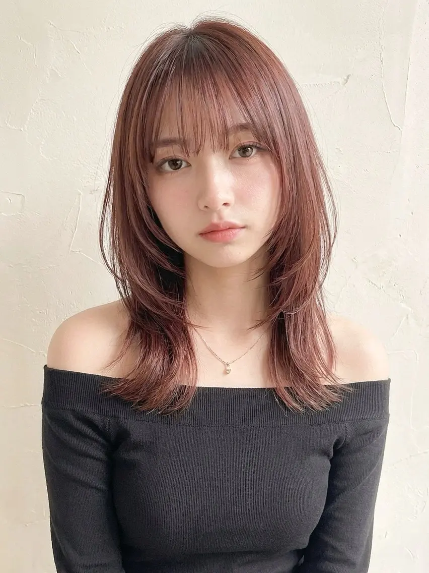 セミロング カラー 山下 空美のヘアスタイル