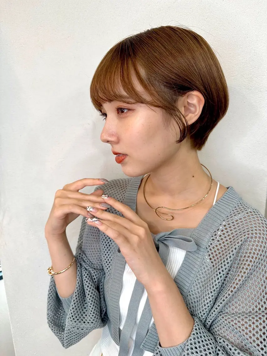 ショート ショートボブ 丸みショート ボブ ショートヘア カット トリートメント 大人可愛いレイヤー 大田のヘアスタイル