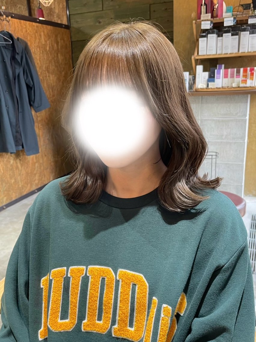 ミディアム カット ヘアカラー トリートメント pins 🦋sakiのヘアスタイル