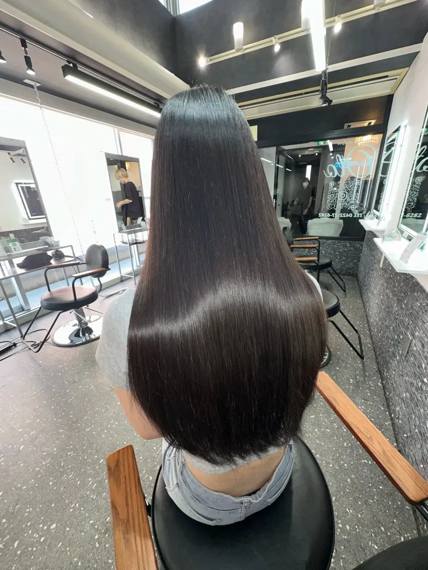 ロング パーマ カット 縮毛矯正 トリートメント 髪質改善⭐️縮毛矯正 中野⭐️Rinaのヘアスタイル