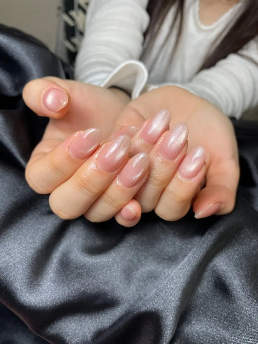 ネイル チークネイル 桜ネイル 長さ出し フットネイル ジェルネイル ハンドネイル YURI NAILのネイルデザイン