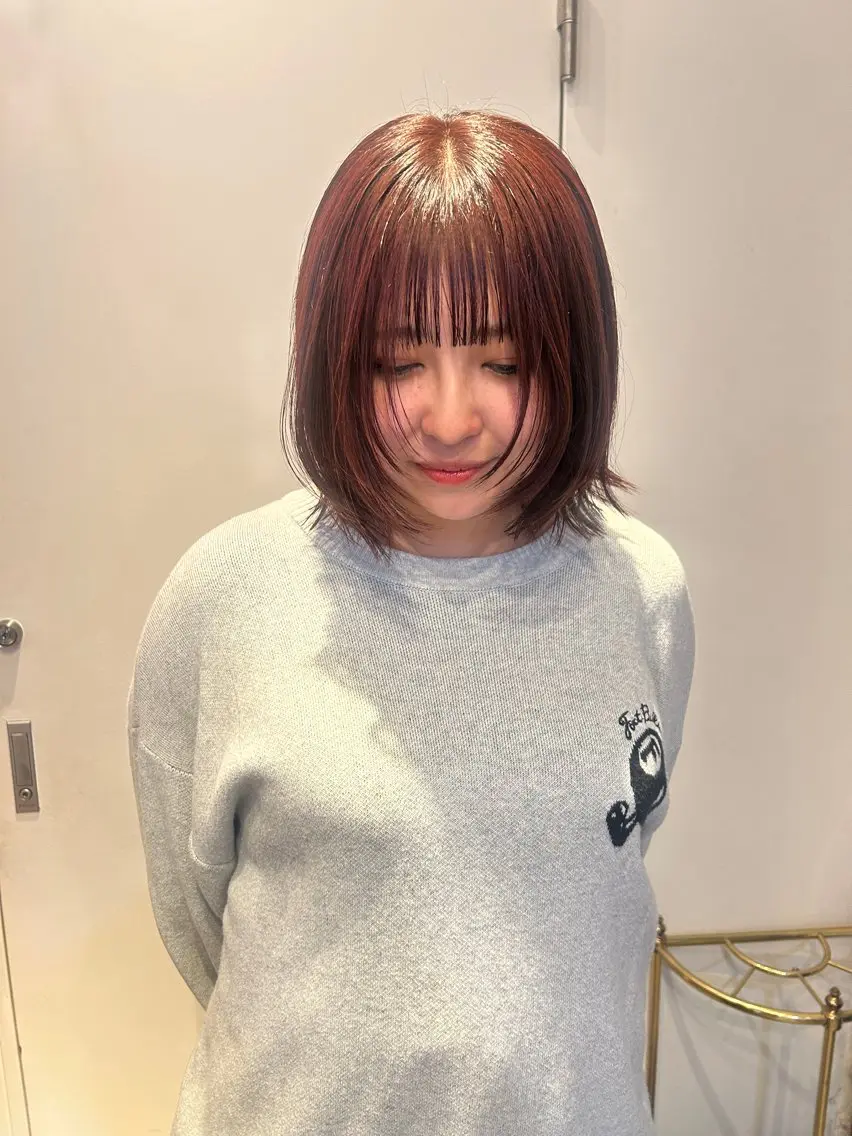 ミディアム カラー カット ヘアカラー トリートメント ナチュラル大人っぽい スタイル　MAORIのヘアスタイル