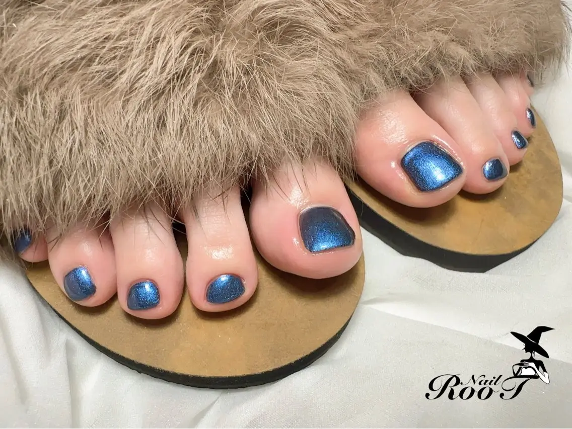ネイル ワンカラーネイル フットネイル RooT Nailのネイルデザイン