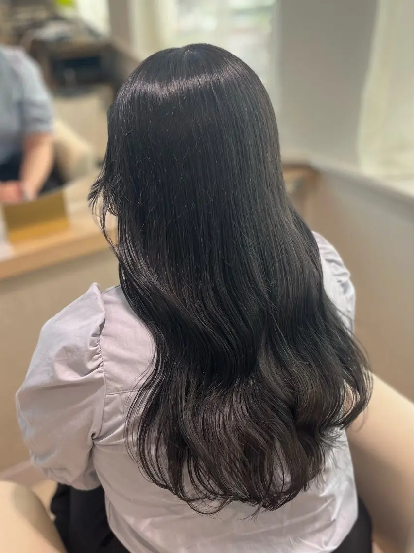 ロング カラー カット ヘアカラー 佐々木 遥菜のヘアスタイル