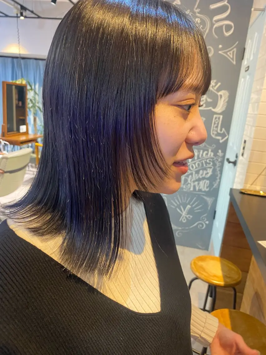 ミディアム カラー レイヤーカット カット ヘアカラー トリートメント scene. haraのヘアスタイル
