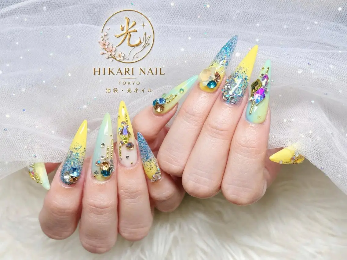 ネイル チークネイル 長さ出し フレンチネイル ガーリー ハロウィン ハンドネイル HikariNail Ikebukuroのネイルデザイン