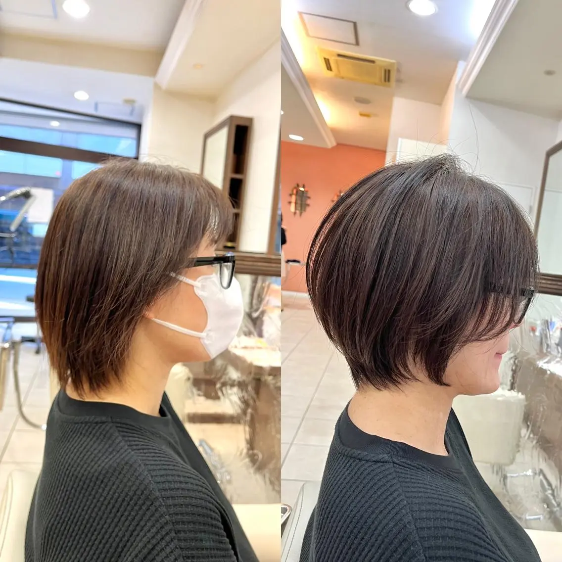 ショート ショートボブ ハンサムショート ボブ ハイライト 髪質改善 カット ヘアカラー トリートメント 《大人気髪質改善》 プログレス国分寺店のヘアスタイル