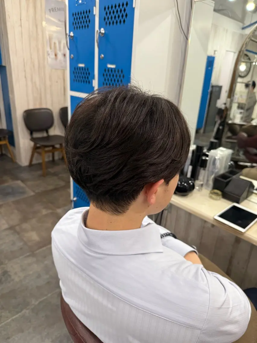 ショート パーマ メンズ マッシュ メンズパーマ ニュアンスパーマ カット パーマ カットパーマ✂️ 小坂田玲亜のヘアスタイル