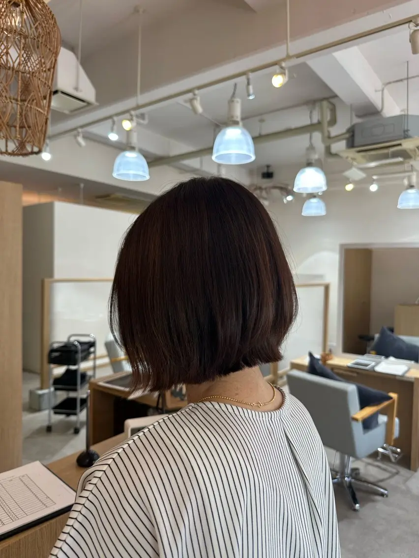 ショート ボブレイヤー ボブ レイヤーカット カット トリートメント カットモデル募集中 🌟/田中 桜風のヘアスタイル