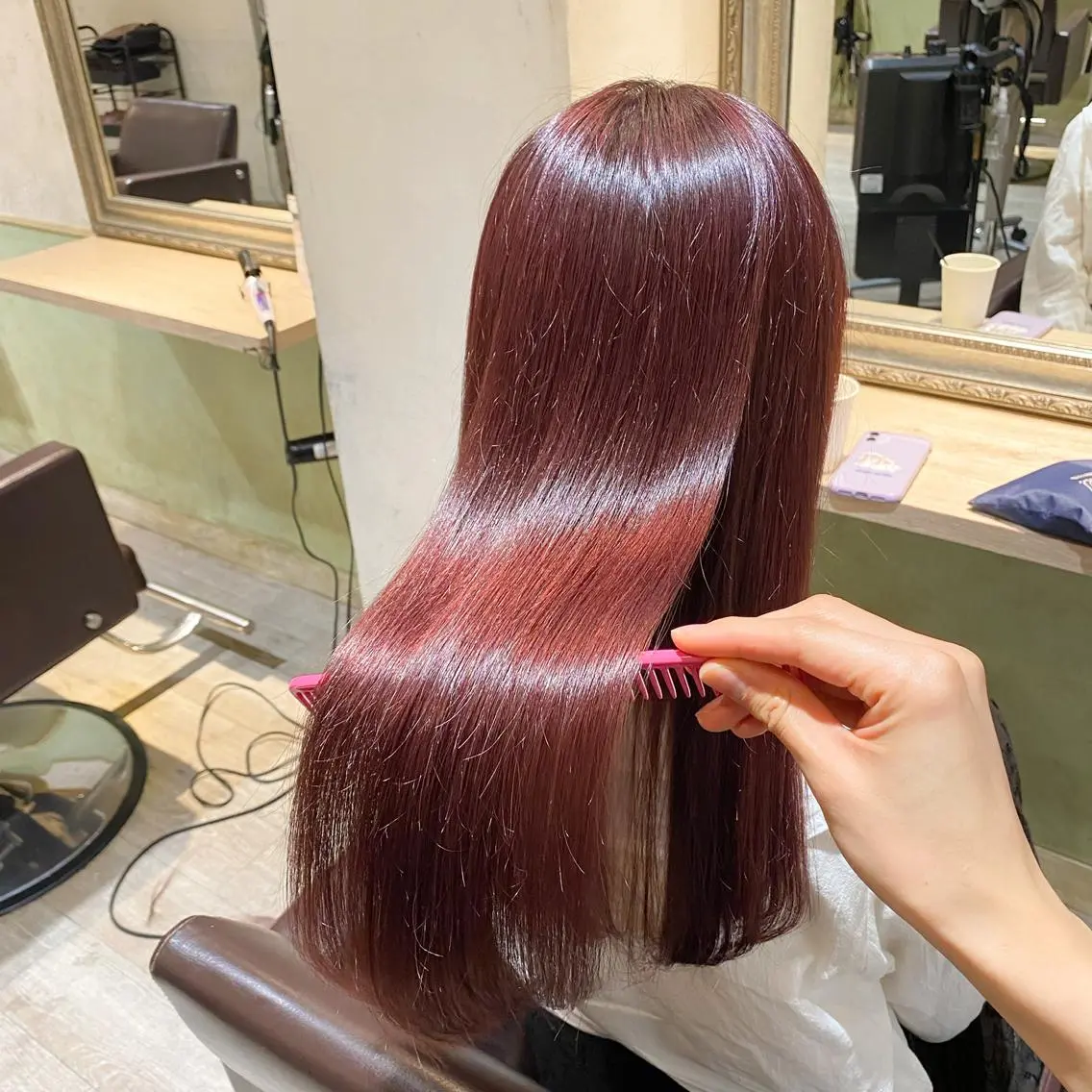 セミロング カラー パーマ Lutia  チノ リキマル🍀のヘアスタイル