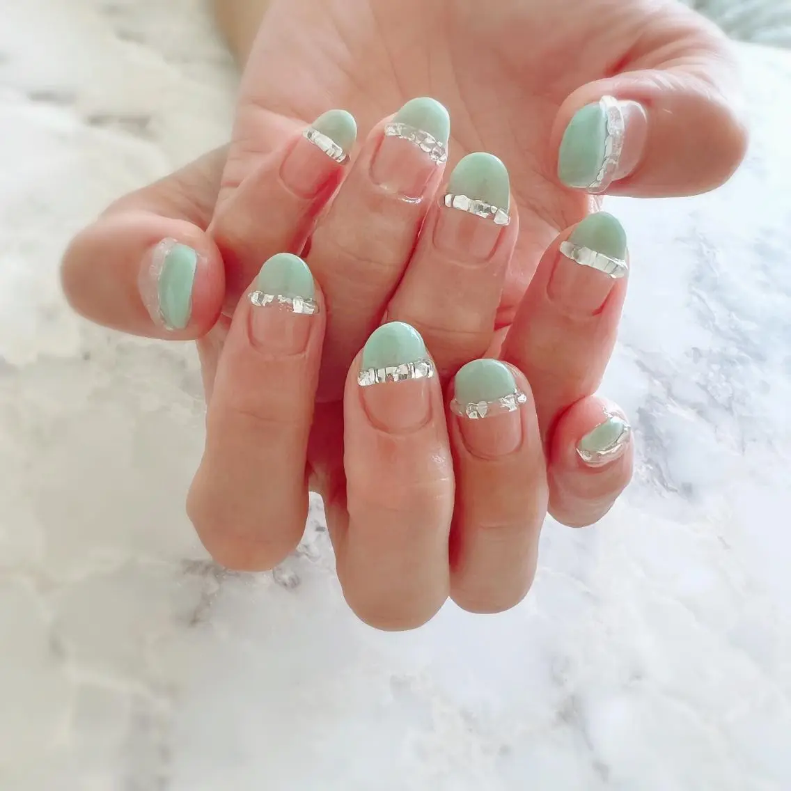 ネイル フレンチネイル ぷっくりネイル nail salon Regaosのネイルデザイン