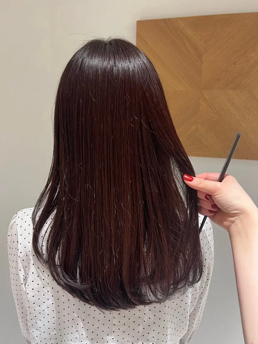 セミロング カラー ブラウンカラー ピンクカラー ピンクブラウン 梅田/ 髪質改善/ 似合わせ/RINKAのヘアスタイル