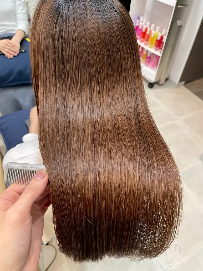 セミロング パーマ 縮毛矯正 トリートメント 縮毛矯正 トリートメント 銀座・有楽町 かけるのヘアスタイル