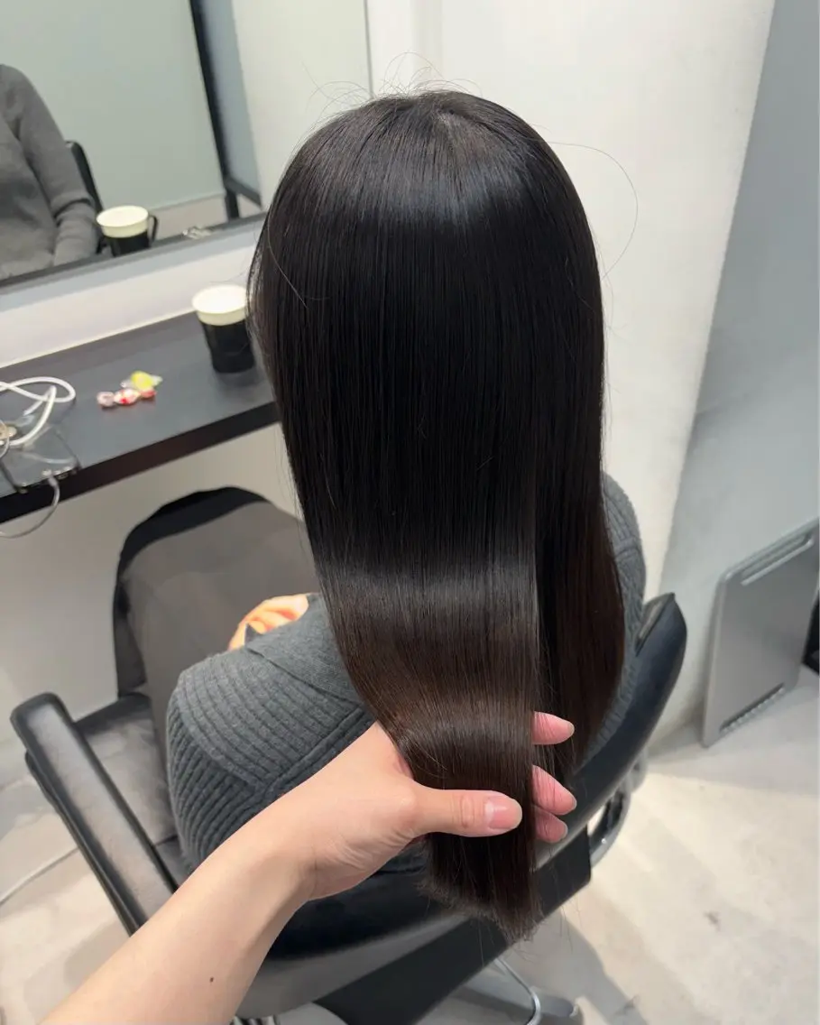 セミロング ヘアカラー トリートメント 𓍯韓国style/ 髪質改善𓍯中村和希のヘアスタイル