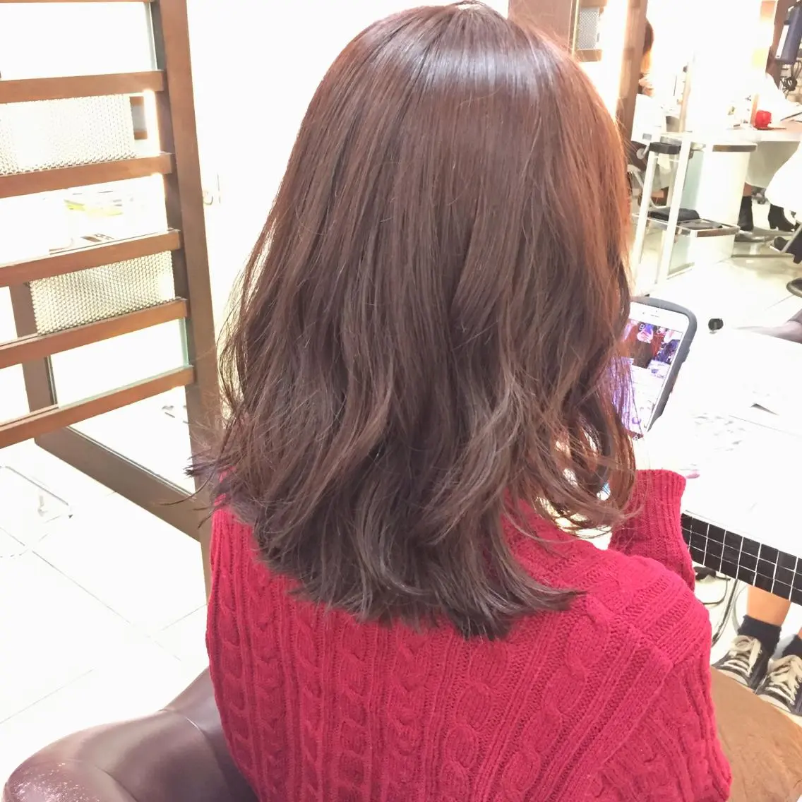 ミディアム カラー ピンクカラー 大平 美沙のヘアスタイル