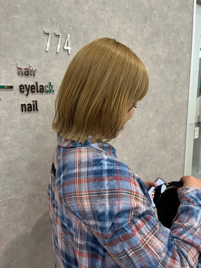 ミディアム ボブ Yuina hair774徳山店のヘアスタイル