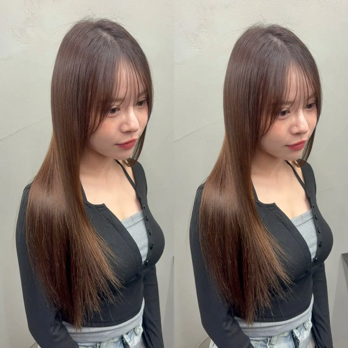ロング カット ヘアカラー 縮毛矯正 トリートメント 今話題の艶髪矯正 美艶カラー/FUKAのヘアスタイル