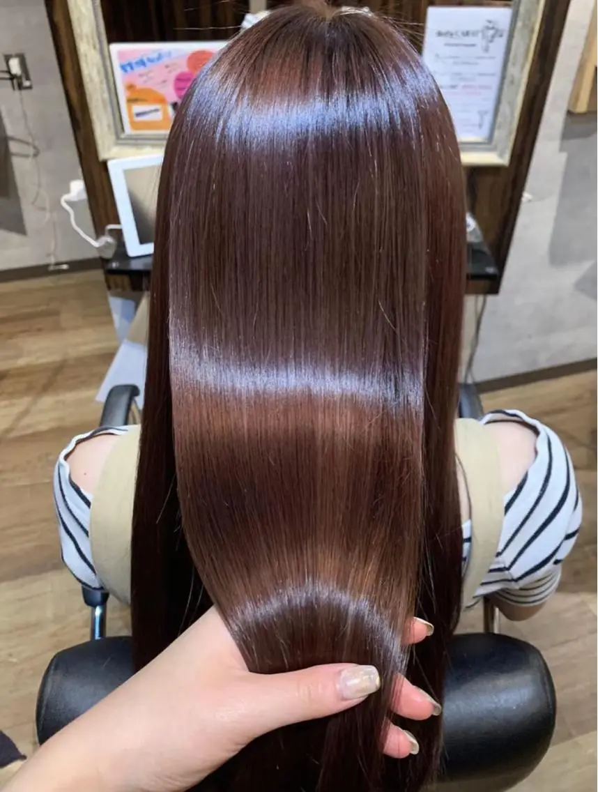 カット＋フルカラー＋髪質改善トリートメント✨¥11000#メテオトリートメントの写真