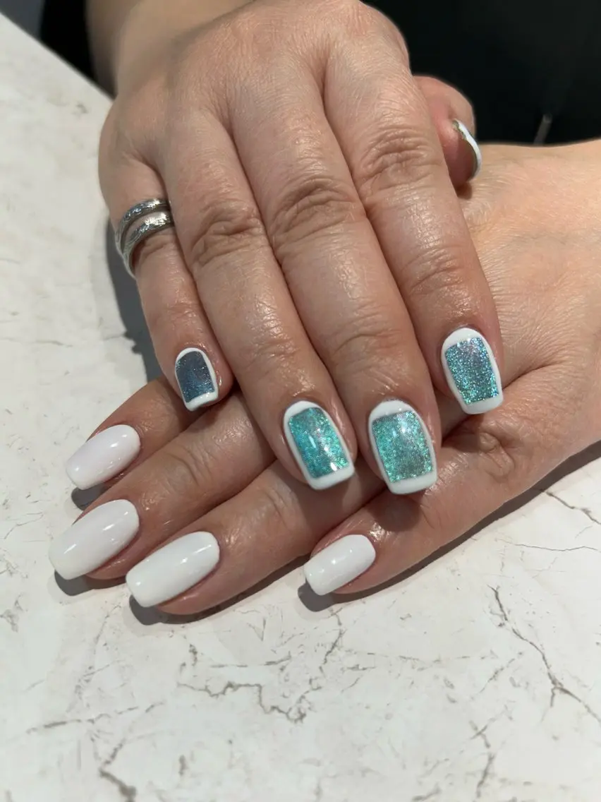 ネイル マグネットネイル ワンカラーネイル ホワイト ROCCO nailのネイルデザイン