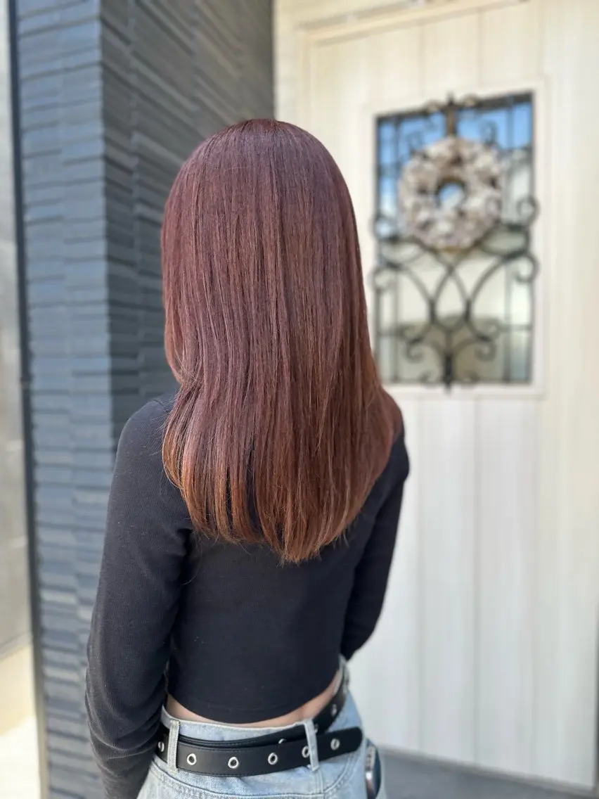 ロング カラー カット ヘアカラー トリートメント K Harukaのヘアスタイル