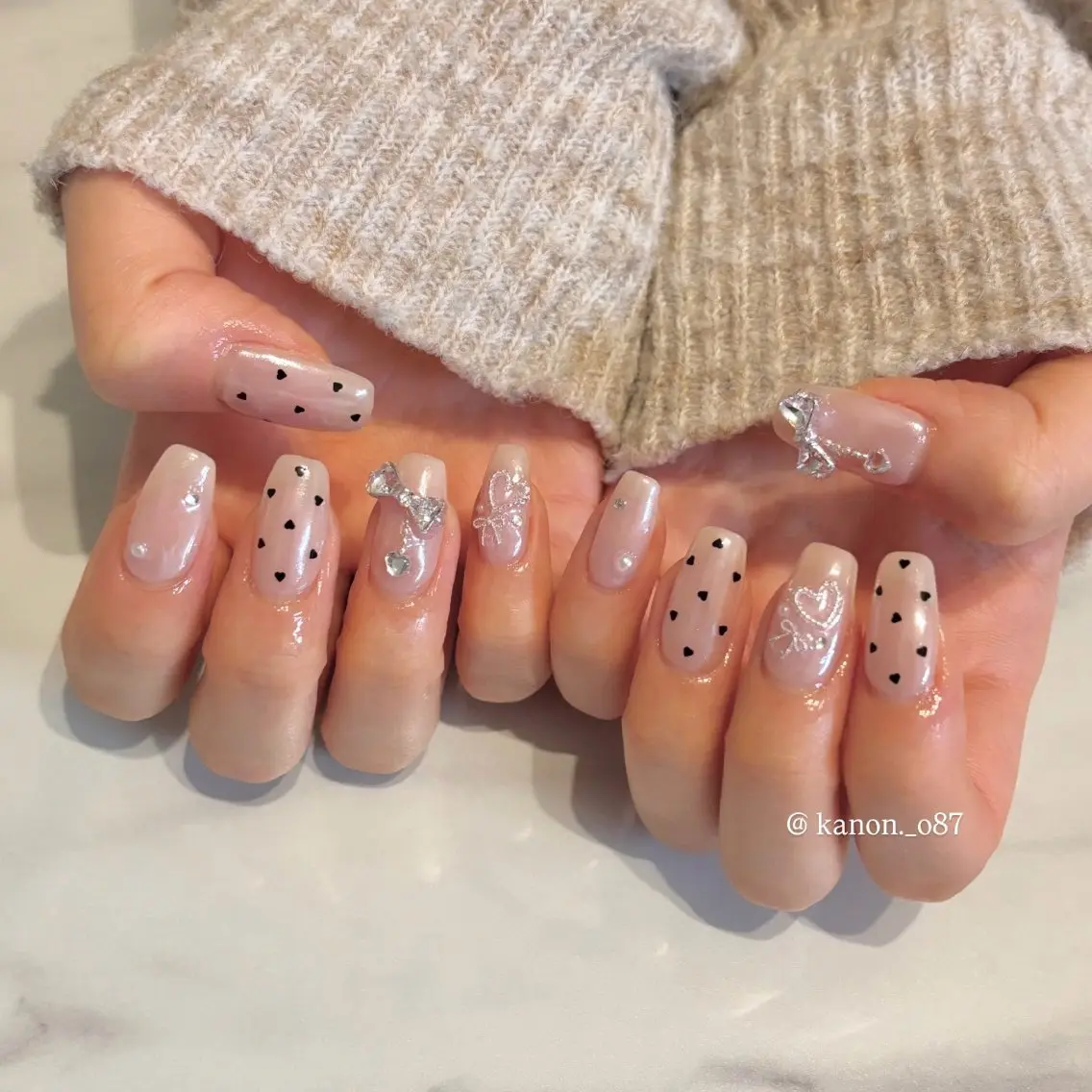 【練習モデル】オフなし💗持ち込みデザイン✨パーツつけ放題コース⚠️事前にデザインお送りください❣️の写真