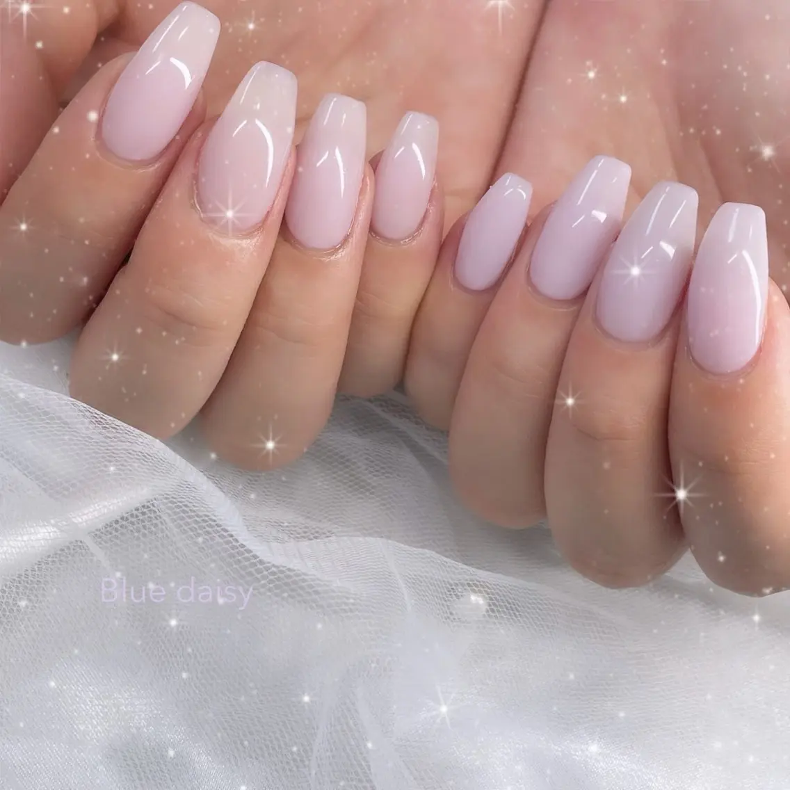 ネイル ワンカラーネイル ハンドネイル Blue daisy 栄本店のネイルデザイン