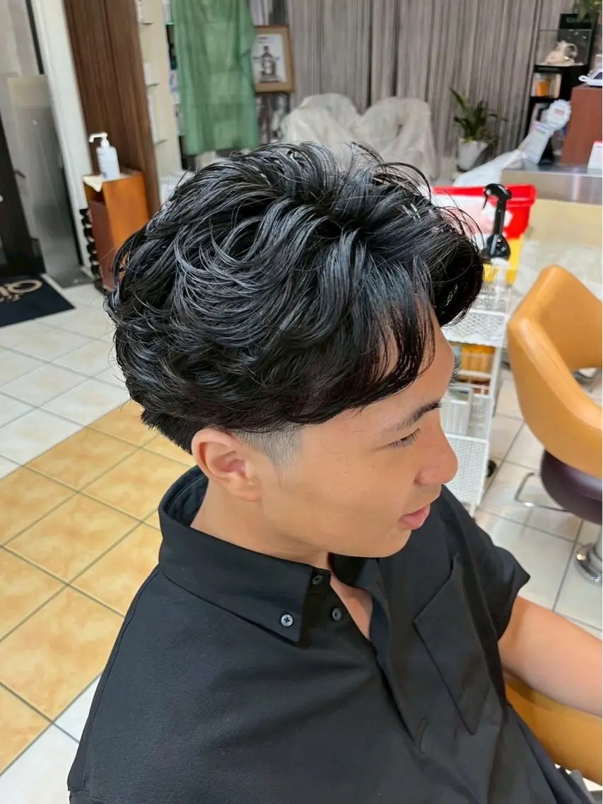 ショート パーマ メンズ カット パーマ 🔥men's特化 🔥三上 拓真のヘアスタイル