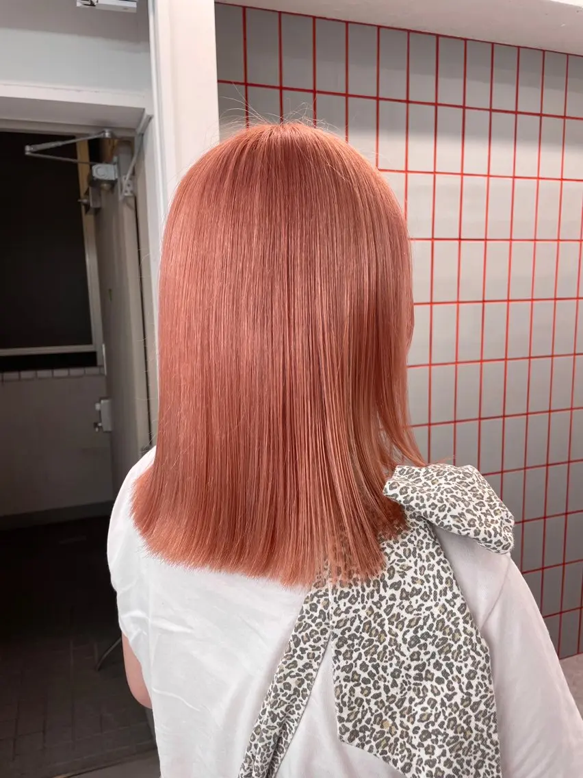 ミディアム カラー ベージュカラー ブロンド ダブルカラー ハイトーンカラー ピンクカラー カットモデル様無料 💎saaya💎のヘアスタイル